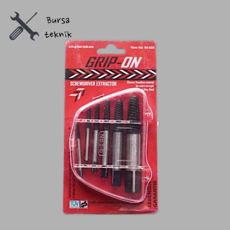 (COD) Tap Balik Set 6 Pcs (Screw Extractor) Grip On Termurah