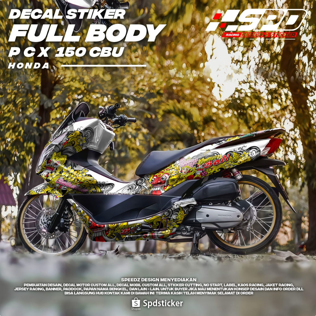 Decal stiker pcx 150 pcx 160 pcx cbu balines full body.