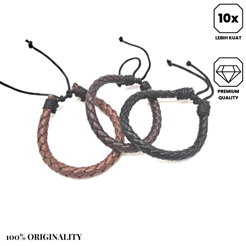 Gelang Kulit Pria Original Premium