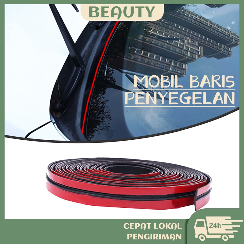 2M Seal Strip Karet Kaca Depan Mobil U Shape Pelindung Lis Karet Kaca Mobil Universal