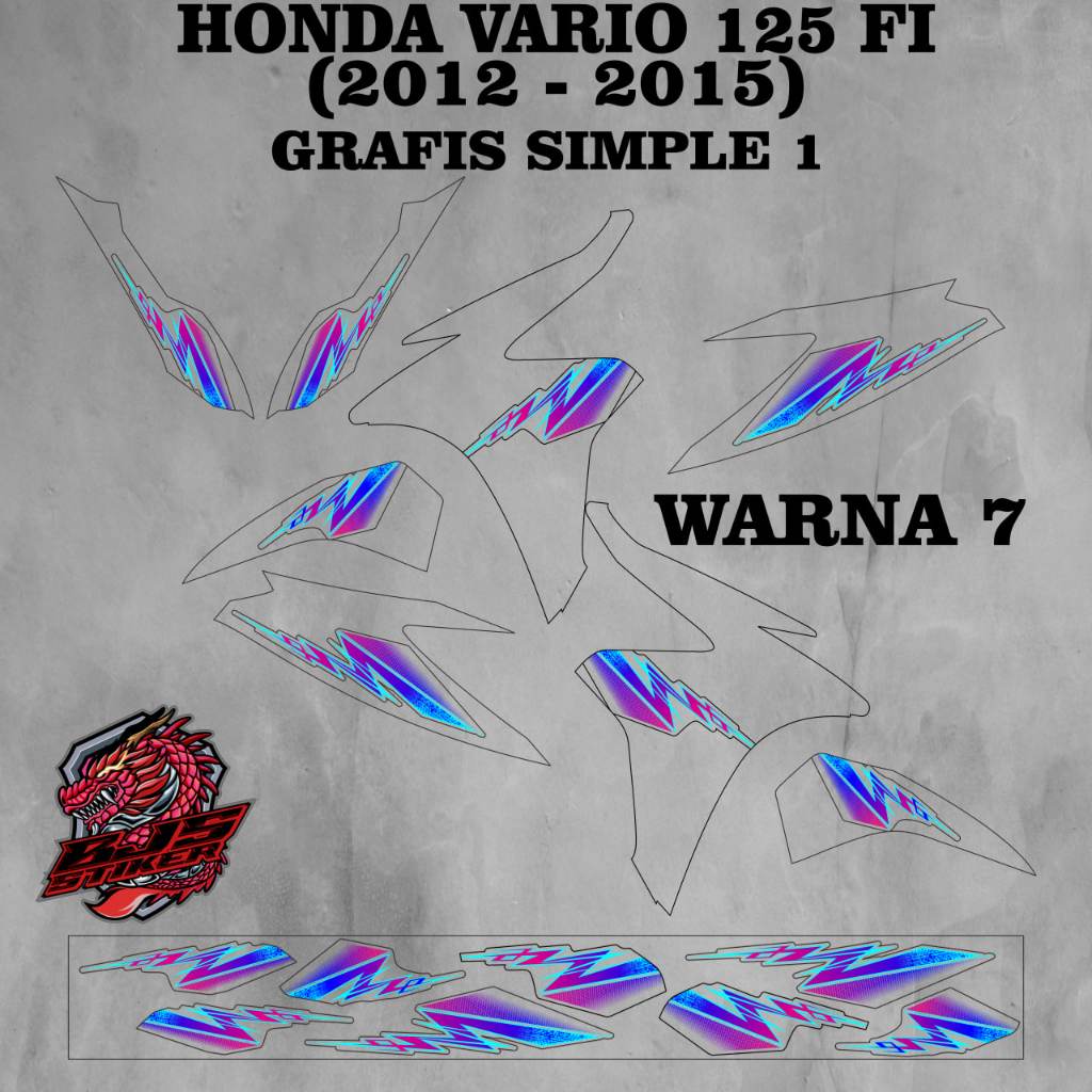 Stiker Vario 125 old 2012-2015 /  Striping Vario 125 old 2012-2015 / Stiker Sticker Decal Vario 125 