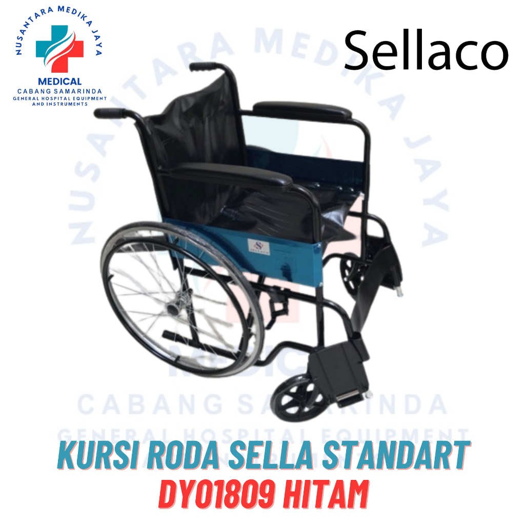 Kursi Roda Medis Standart Sellaco DY01809 - Hitam