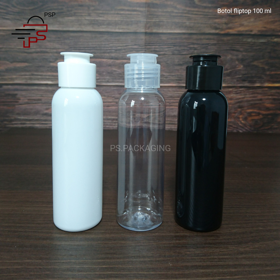 Botol fliptop plastik 100ml - fliptop neck 24  model jamur / Botol plastik 100ml / botol uril 100ml