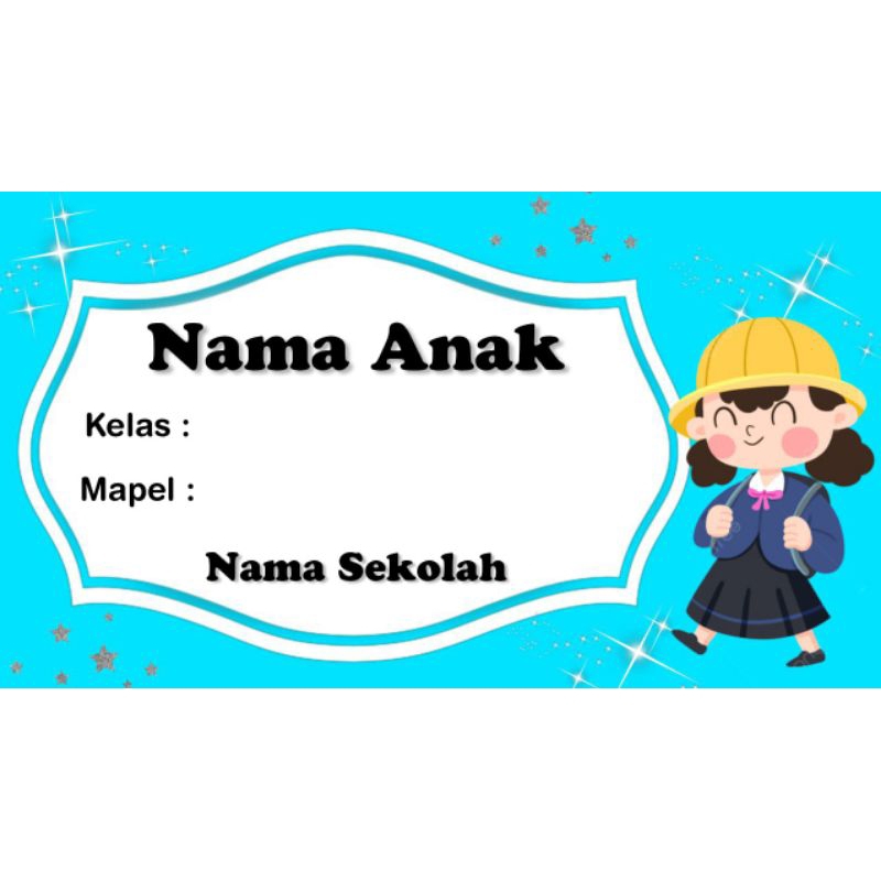 

(ISI 50) STIKER LABEL BUKU SEKOLAH MOTIF ANAK PEREMPUAN WARNA BIRU MUDA