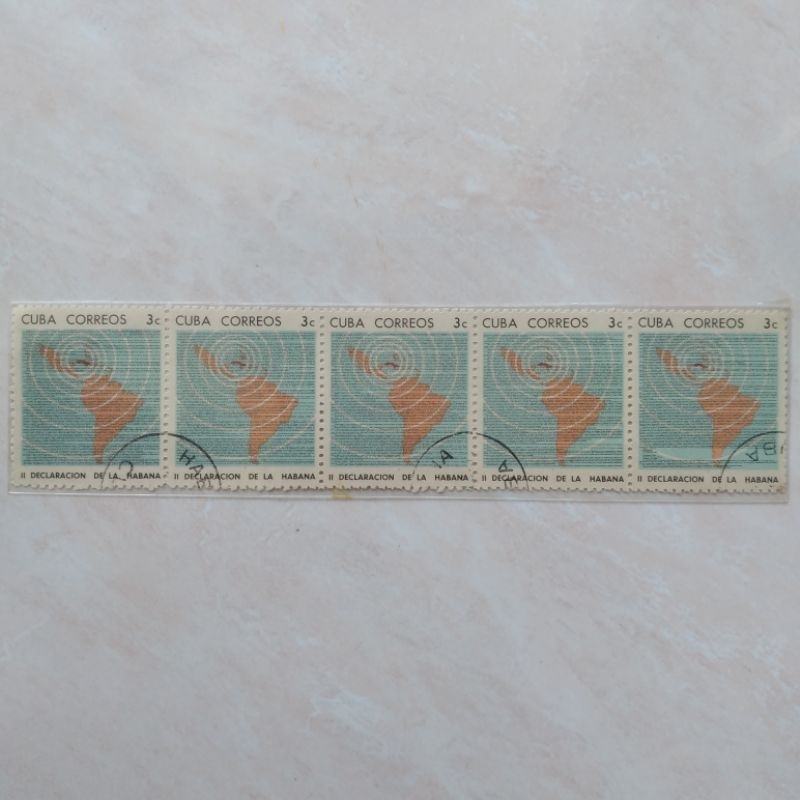 

Perangko Prangko Jadul Cuba Seri Second Declaration of Havana 1964 Blok 5 CTO - YN1580