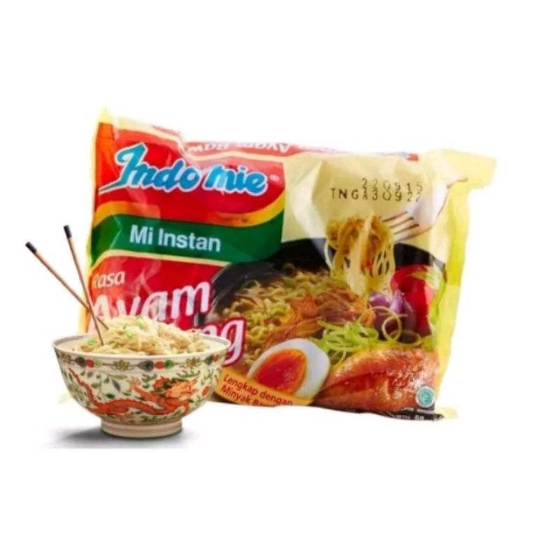 

Indomie mie instan ayam bawang 70gr x 5
