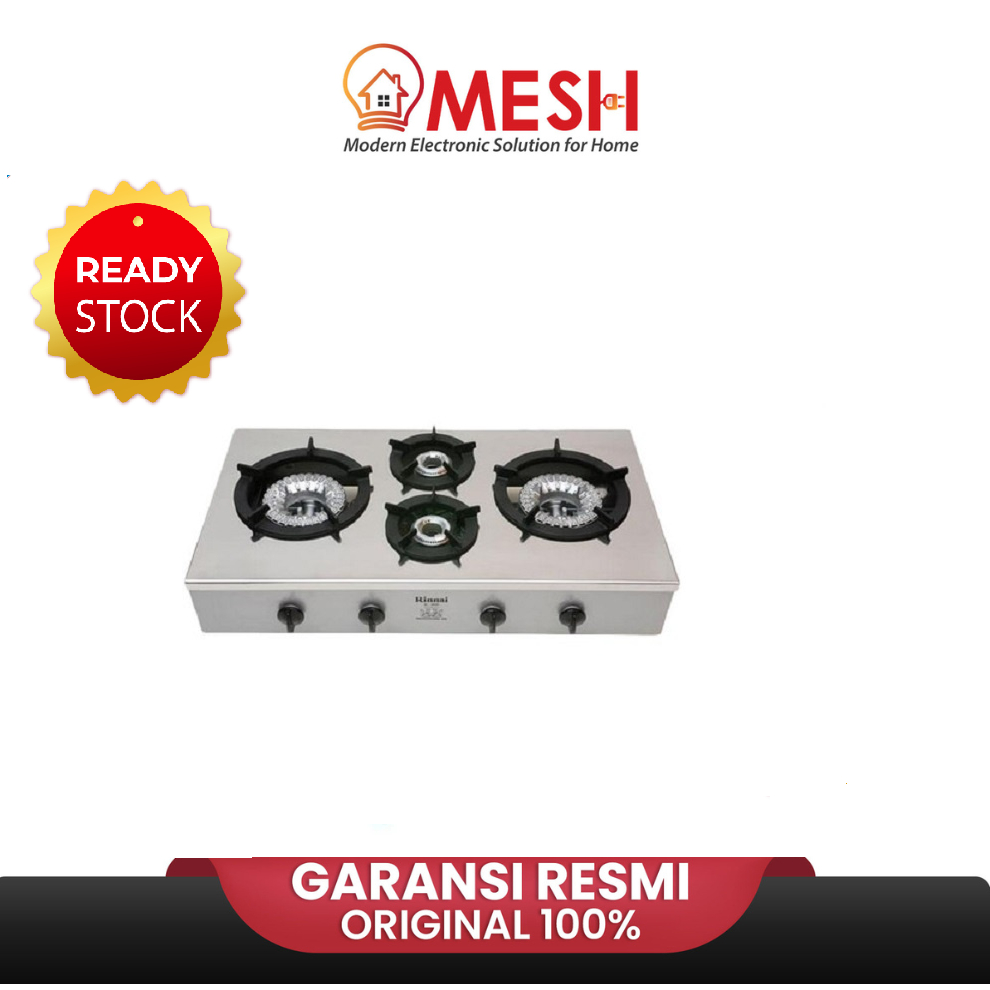 Rinnai RI-4RSPN Kompor Gas 4 Tungku-Kompor Komersial-Kompor Gas-Original-New Arrival-Rinnai Kompor-K