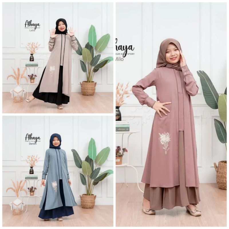 Athaya Tunik set Tunik anak Tanggung Tunik set Rok Tunik anak Kekinian Tunik anak murah tunik anak l