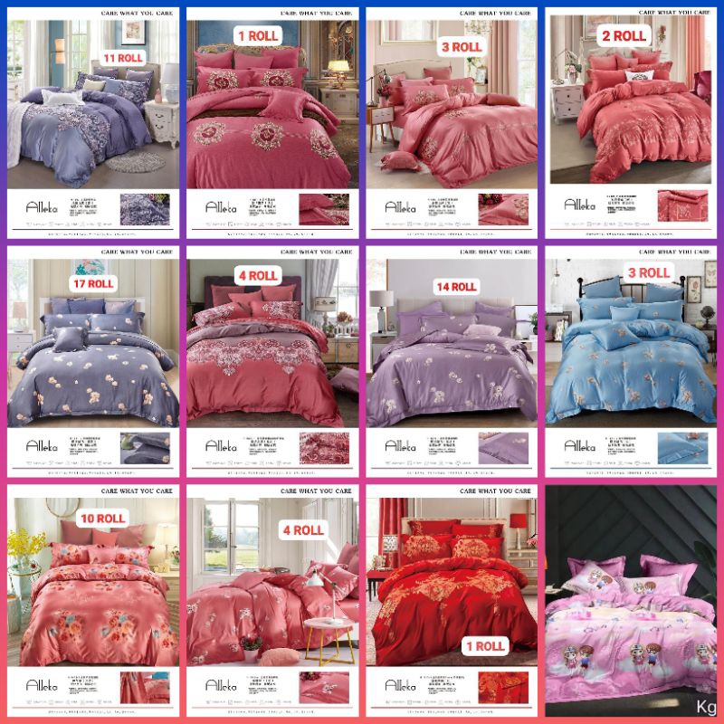(MOTIF BY CHAT) SPREI KATUN JEPANG REAKTIF IMPORT /SATIN JEPANG MERK ALLEKA