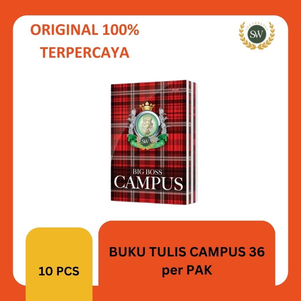 

BUKU TULIS CAMPUS 36 PER PAK ISI 10 PCS