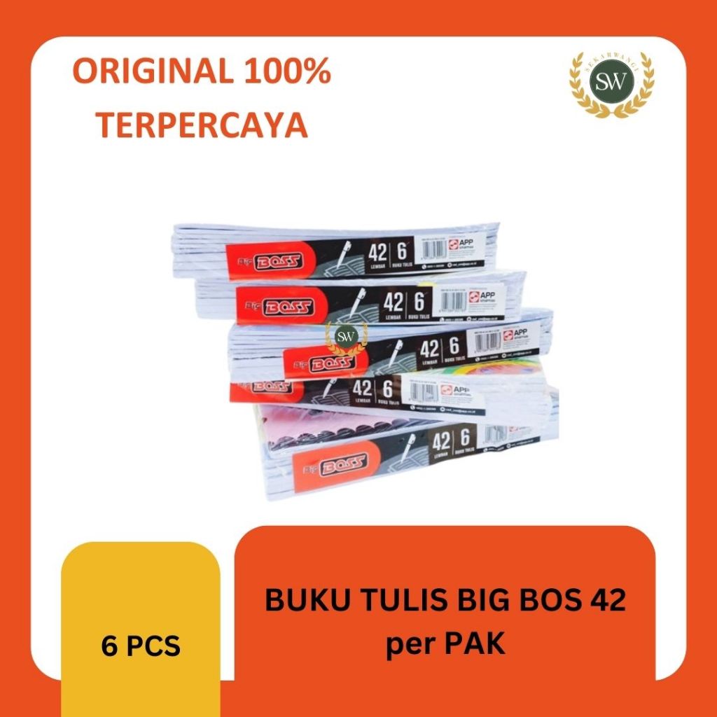 

BUKU TULIS BIG BOS 42 PER PAK ISI 6 PCS