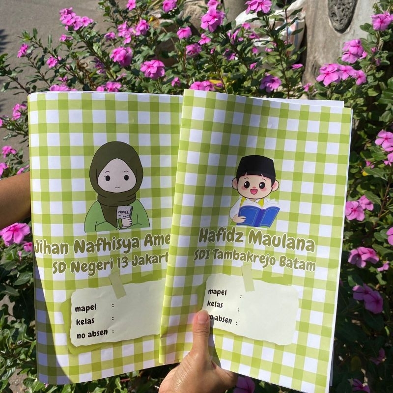 

sampul buku aesthetic bebas custom nama