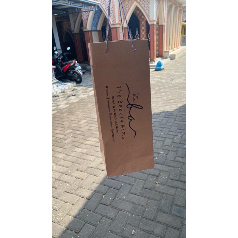 

(Paket 12 pcs) Paperbag custom Sablon ukuran 12x12x30