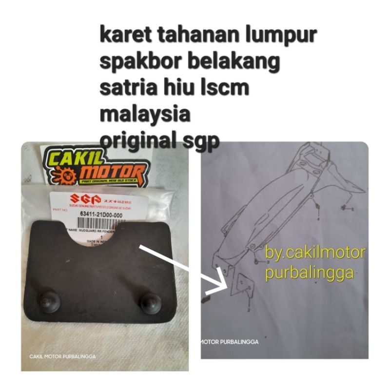 karet mudlaf spakbor belakang satria 2tak hiu malaysia