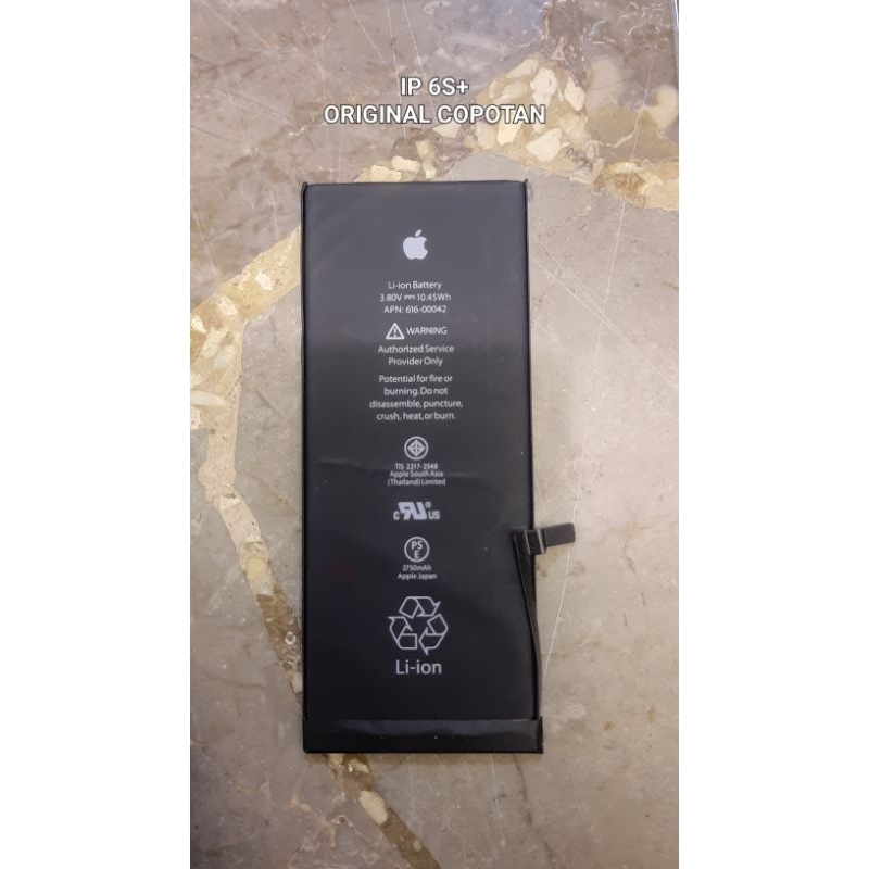 Batre iphone 6s plus original copotan tested