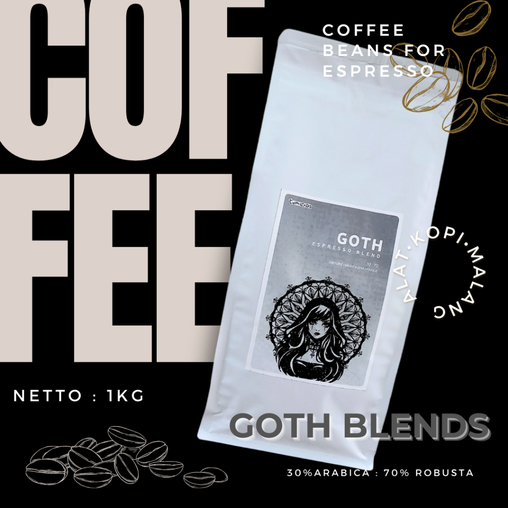 

Coffee Roastbean/Biji Kopi Houseblend Blend Goth 30:70 Arabica Robusta 1 kg