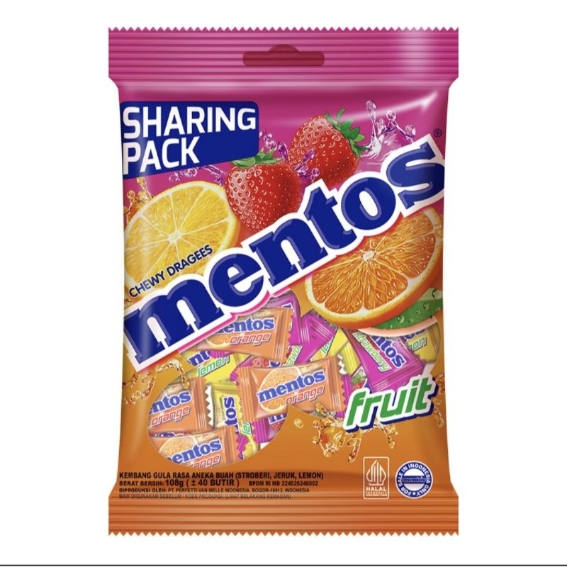 

mentos fruit permen bag 108 g