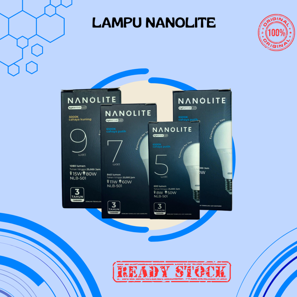 Lampu Nanolite | Lampu Bohlam LED | Lampu Bohlam Kuning | Lampu Bohlam Nanolite | Lampu hemat Energi