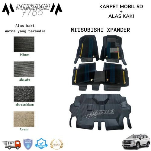 Karpet mobil 5d + Alas kaki Mitsubishi Xpander