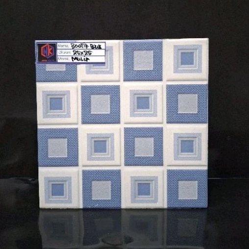 KERAMIK LANTAI 25X25 BOETIK BLUE