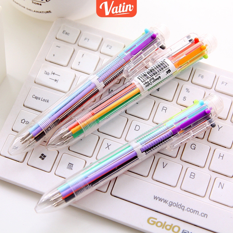 

Pulpen 6 warna Ball Pen / Pulpen / Pena- Pulpen 6 Warna Transparan Pena Ballpont Pen Six-in-One Color-Vatin_Shop