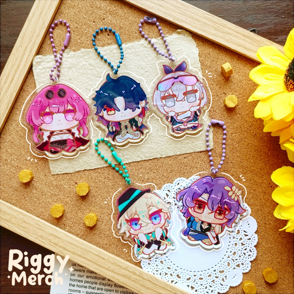 (RiggyMerch) HSR Boncel Charm Keychain | Keychain Honkai Star Rail | Silver Wolf Kafka Blade Aventur
