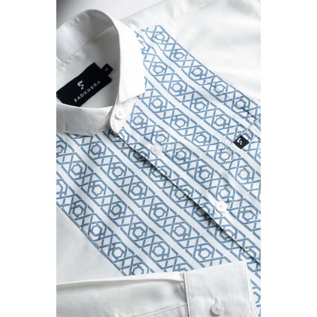SADAM PUTIH FADKHERA KEMEJA PRIA KOKO MODERN