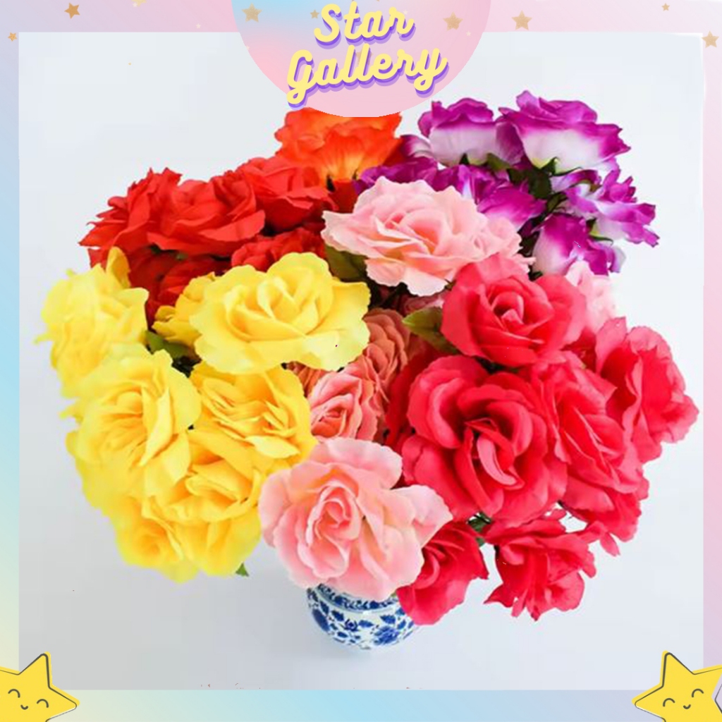 Bunga Mawar Artificial Besar Bunga Rose Artificial BG180