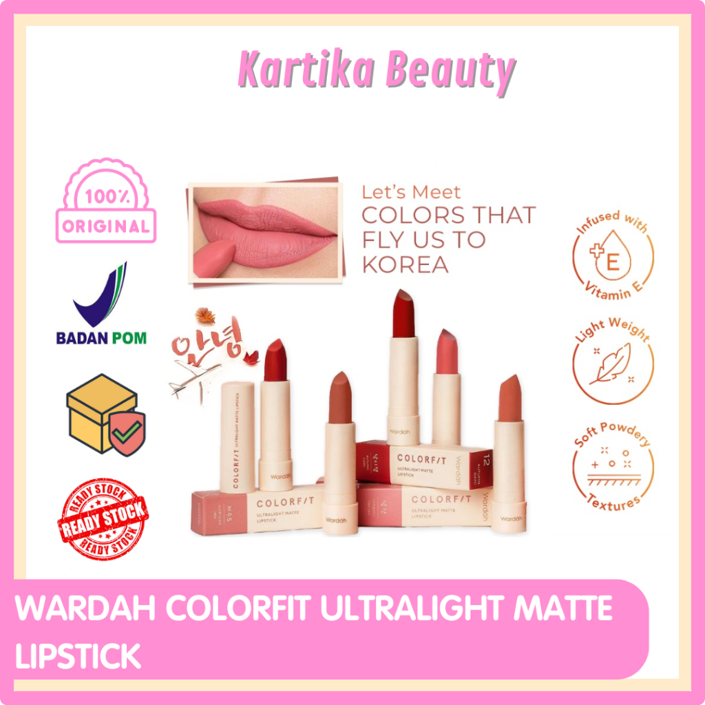 WARDAH COLORFIT ULTRALIGHT MATTE LIPSTICK - LIPSTIK BATANG COLORFIT WARDAH LIPSTIK KOREA LIPSTIK