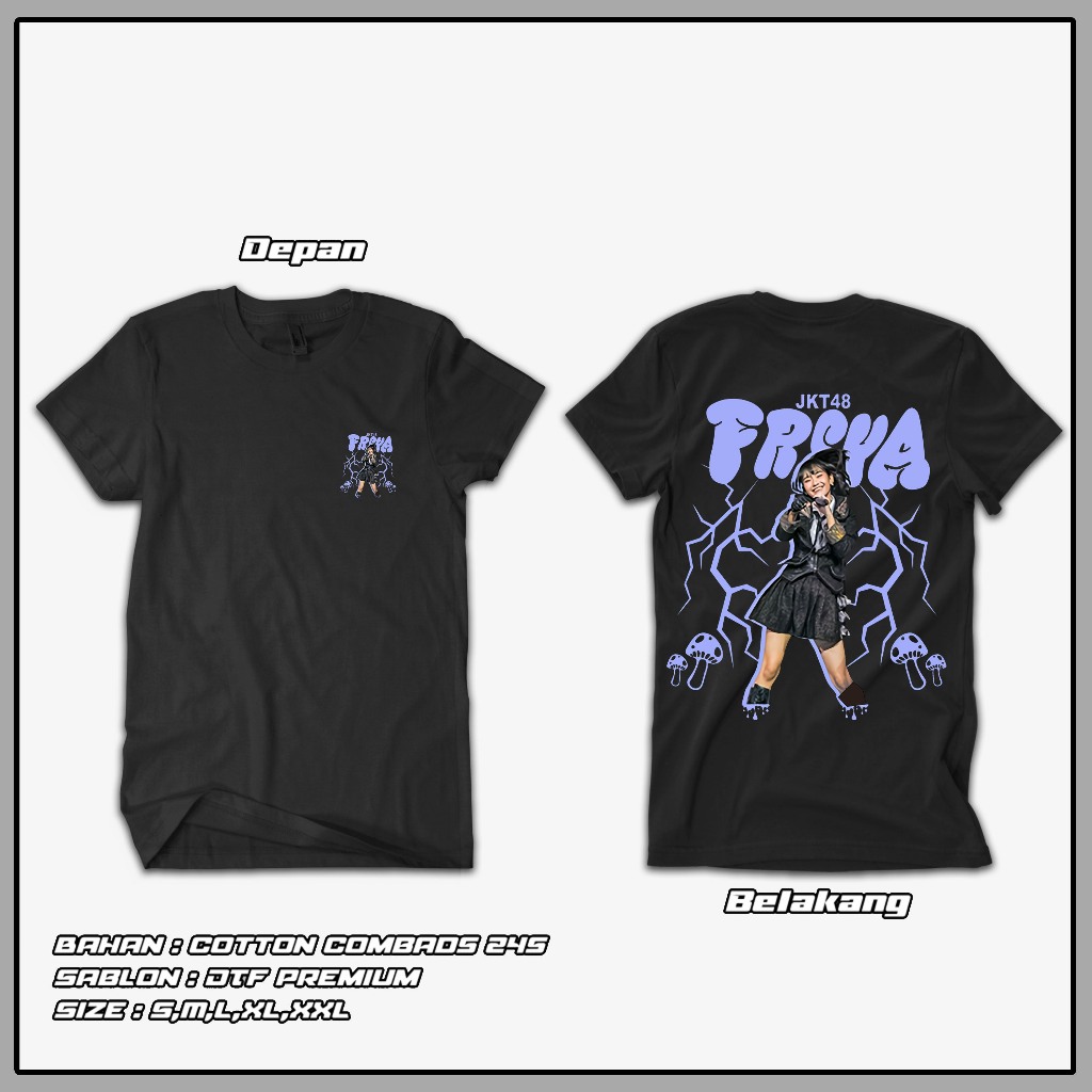 Kaos Band Jkt 48 Original - K40s Freya JkT 48 - Kaos Kantun Combed 24s - Kaos Band  Jkt 48 Terlaris 