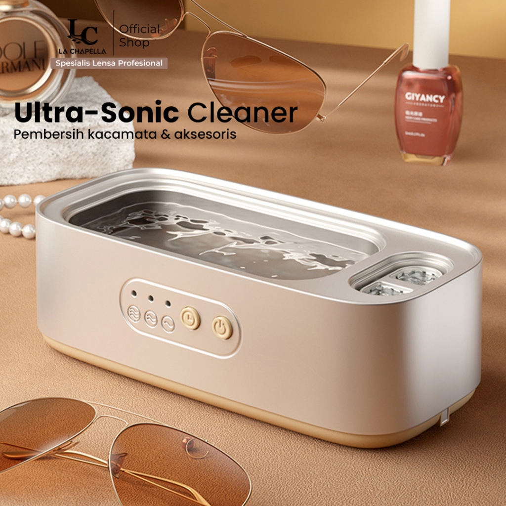 La Chapella Mesin Pembersih Kacamata Ultrasonic Smart Cleaner Pembersih kacamata Mesin Pembersih Per