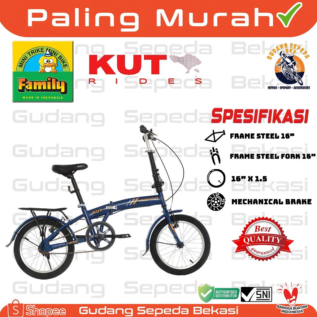 SEPEDA LIPAT FAMILY DESTINO KUTA RIDES 16 Inch SINGLE SPEED SEPEDA ANAK DEWASA