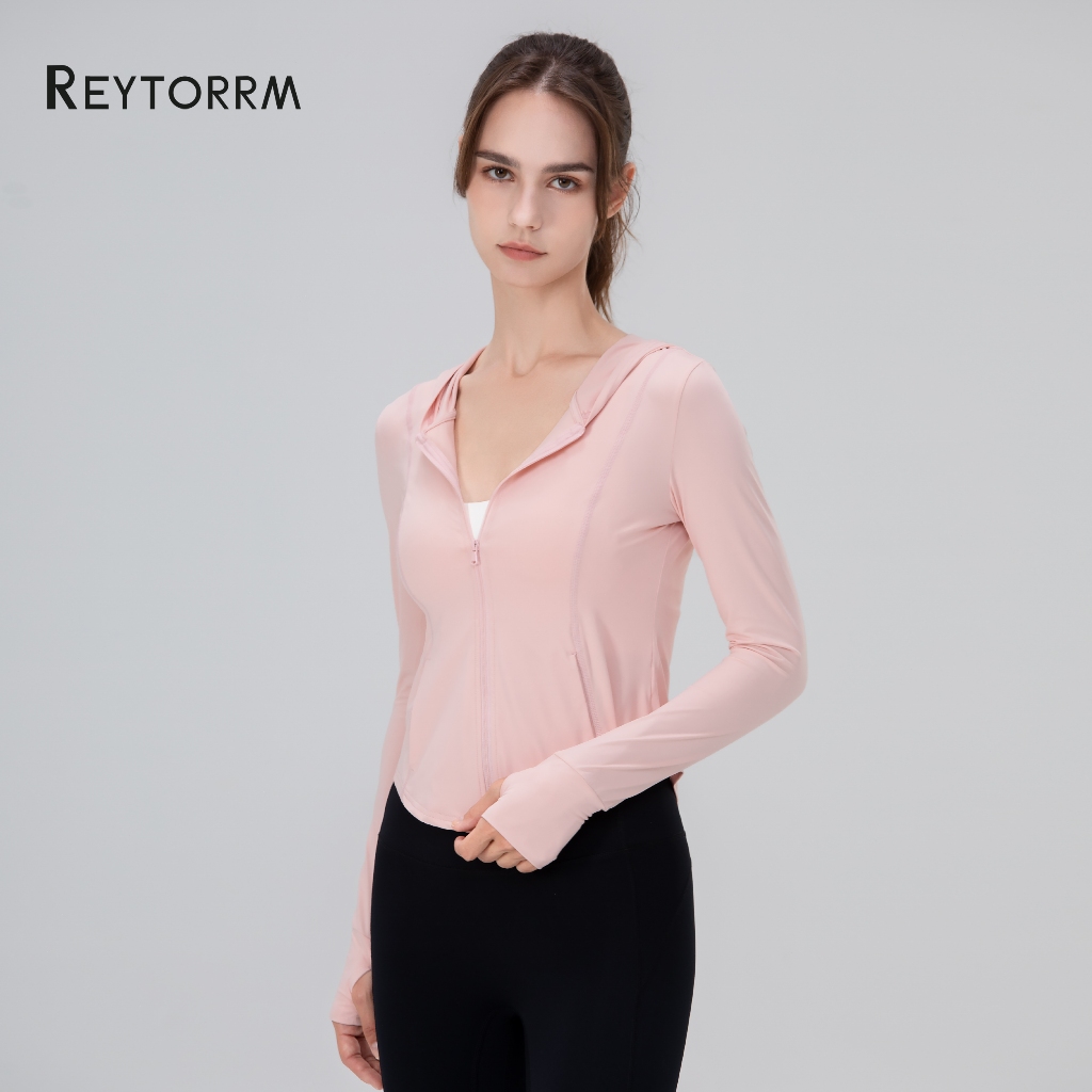 Reytorrm Jaket Olahraga Wanita Lengan Panjang Sport Jaket Anti UV UPF50+ WT003