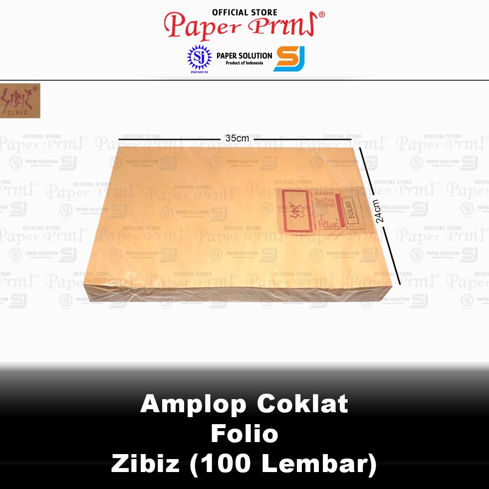 

KODE X66X Amplop Coklat Folio Zibiz 1 Pack isi 1 Lembar