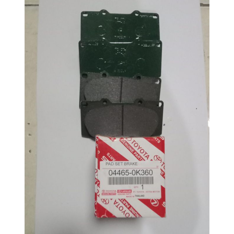 brake pad kampas rem depan toyota fortuner old hilux revo 04465-0k360