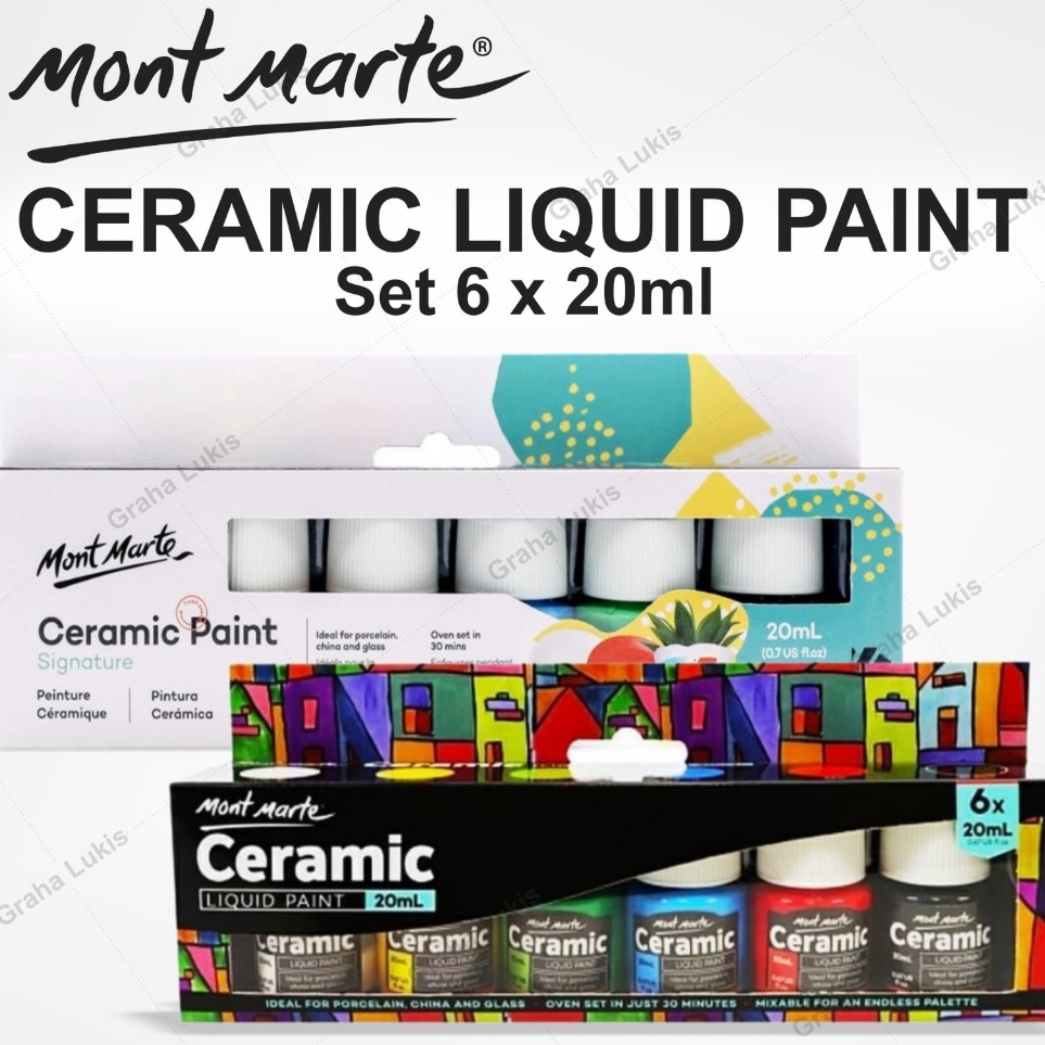 

KODE W52H Mont Marte Ceramic Liquid Paint Set 6 x 2ml