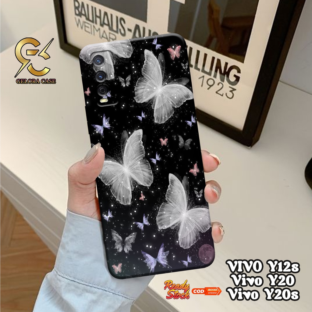 Case Vivo Y12S / Y20 / Y20S - geloracase - Casing Vivo Y12S Vivo Y20 Vivo Y20S - Motif case Kupu-kup