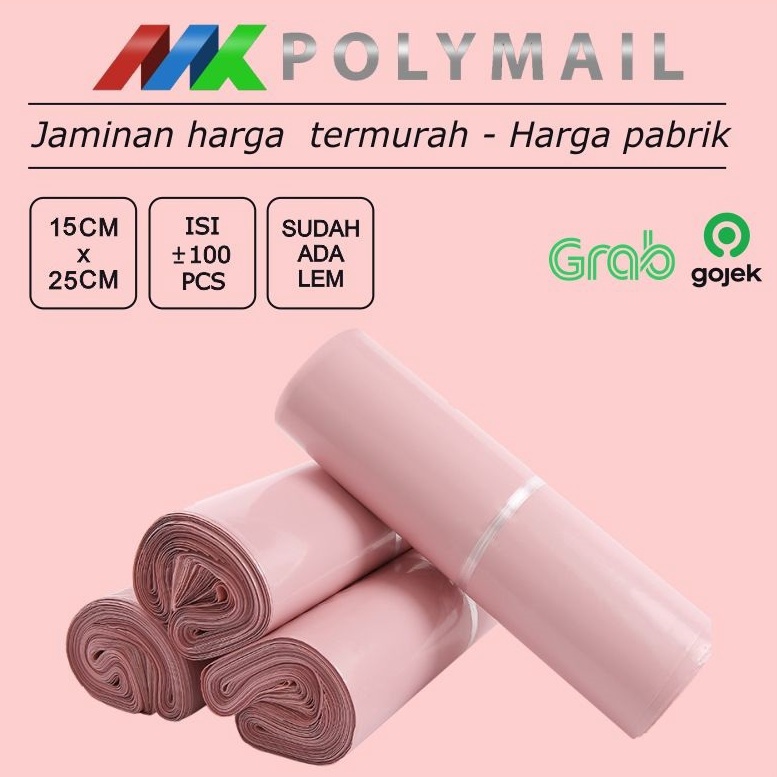 

Cuma satu hari POLYMAILER 1PCS 15x25CM PINK GLOSSY PLASTIK POLYMAILER PINK