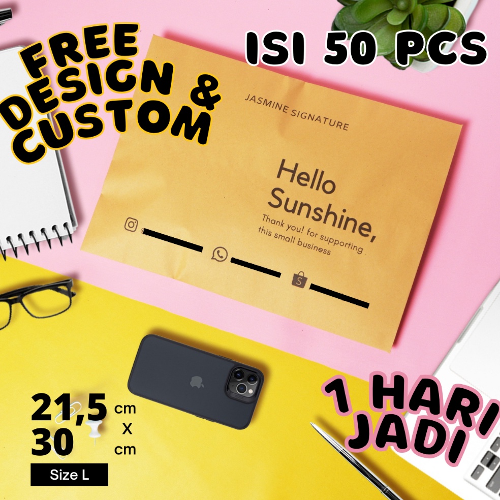 

KODE O38P Amplop Packing Custom Size L