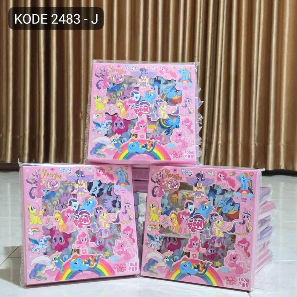 

(Per box) Sticker Karakter LITTLE PONY / Sticker Waterproof Mobile Legends Isi 100 lembar Viral