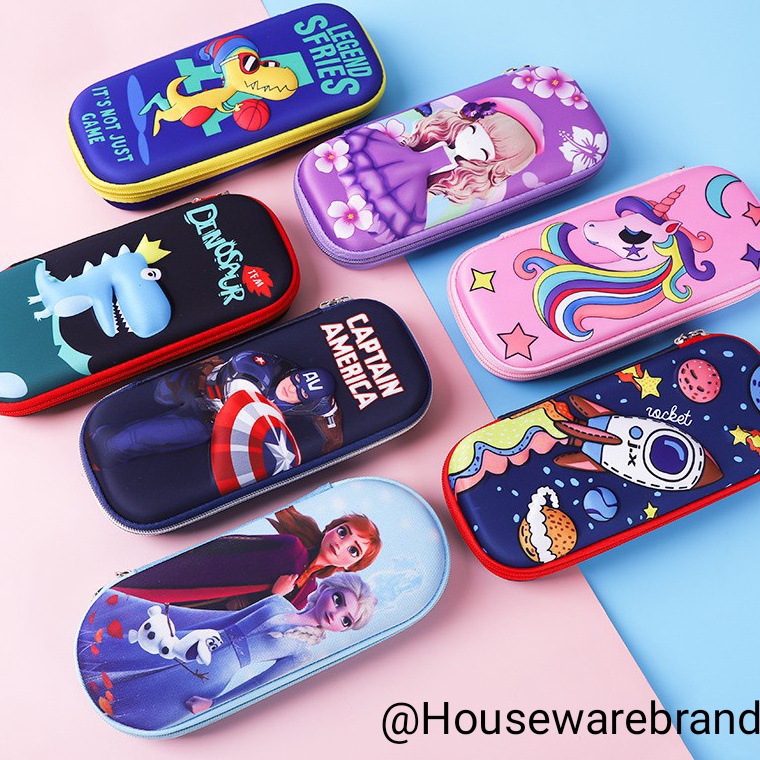 

Grab It Fast HOUSEWAREBRAND Kotak Tempat Pensil TERMURAH Tempat Pensil Anak 3D Waterproof Jerapah Unicorn Princess Astronot Mobil Dino Spiderman