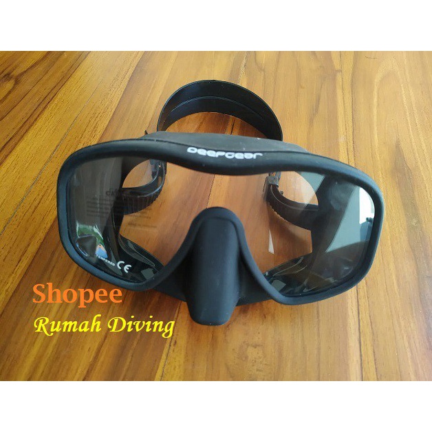 KODE V37V Kacamata Selam Monolens Masker Diving Mask Frameless Single Lens PI Deepgear
