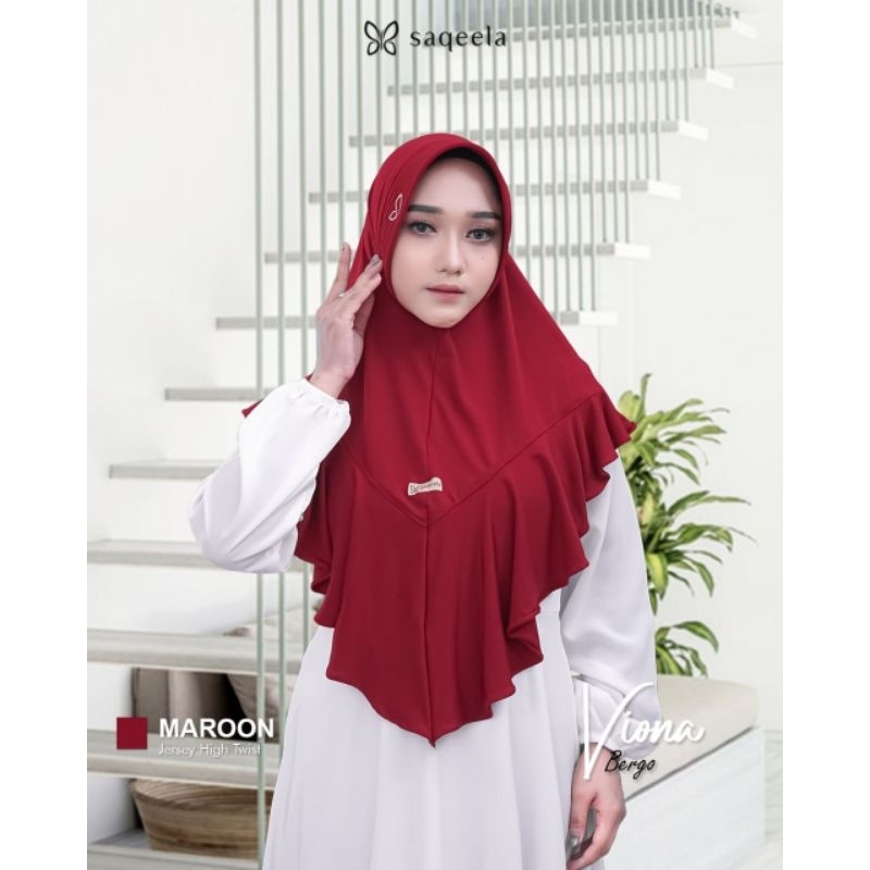 HIJAB VIONA By. SAQEELA || HIJAB WANITA BERGO JERSEY