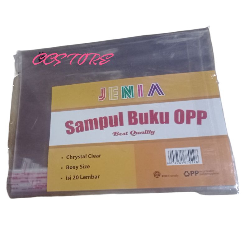 

Jenia Sampul Buku Plastik OPP Ukuran b5 Boxy Isi 20 Lembar