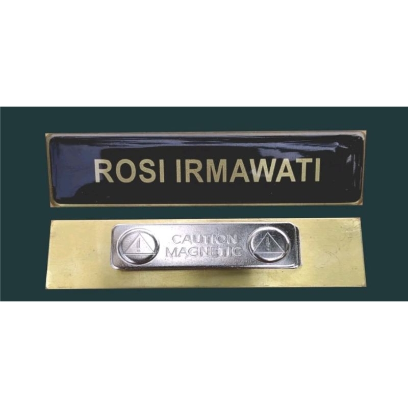 

Nametag kuningan(magnet)