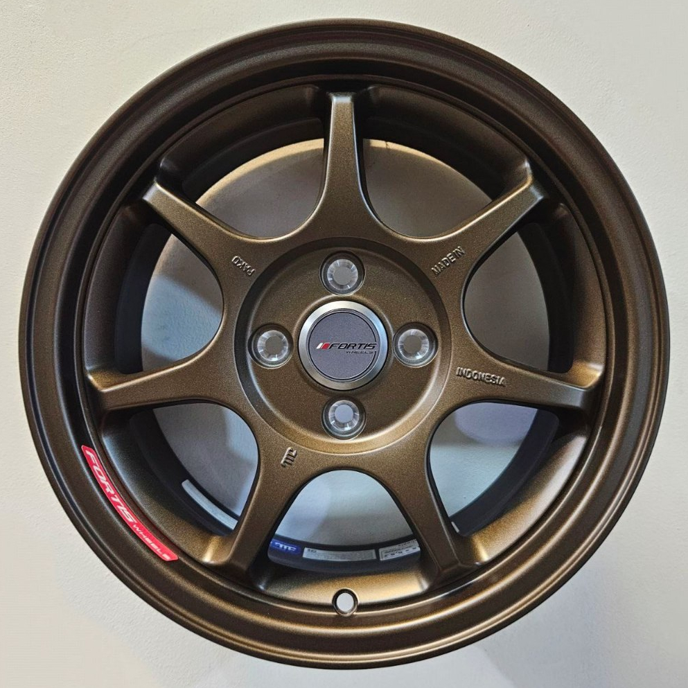 VELG MOBIL ORIGINAL FORTIS WHEELS BY PAKO PLW 15 TYPE 01 R15 x 6,5 4H 100 ET 38 MAGNESIUM GOLD ( MAT
