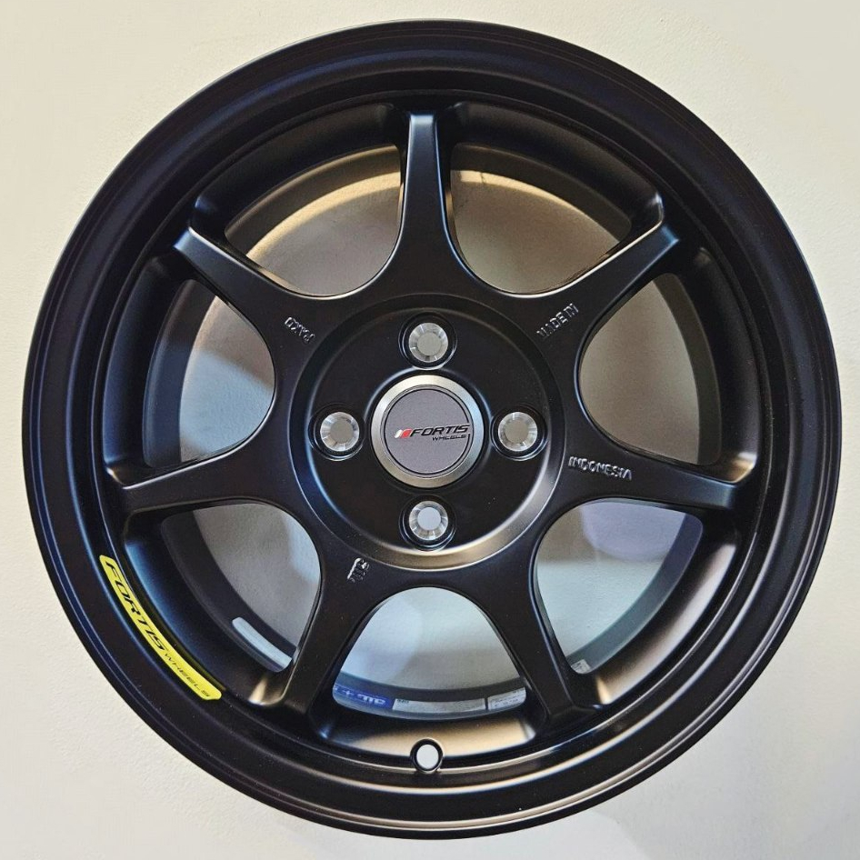 VELG MOBIL ORIGINAL FORTIS WHEELS BY PAKO PLW 15 TYPE 01 R15 x 6,5 4H 100 ET 38 MATT BLACK