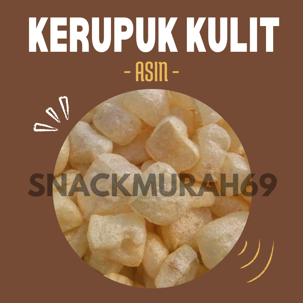 

Kerupuk Kulit Original Asin 100 gram Termurah Terenak