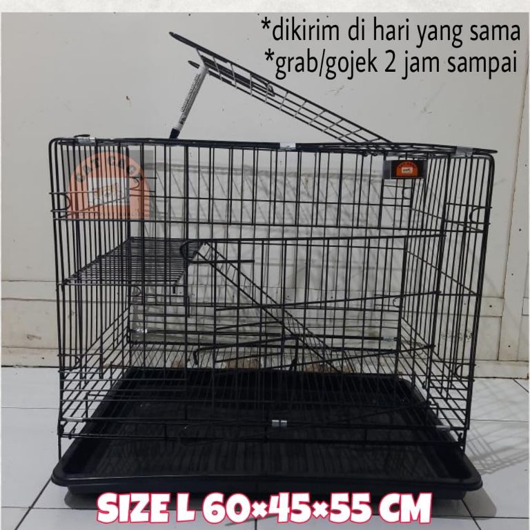 Big Sale KANDANG KUCING KELINCI ANJING BESI LIPAT SIZE L 6X45X55 CM PINTU ATAS DAN SAMPING