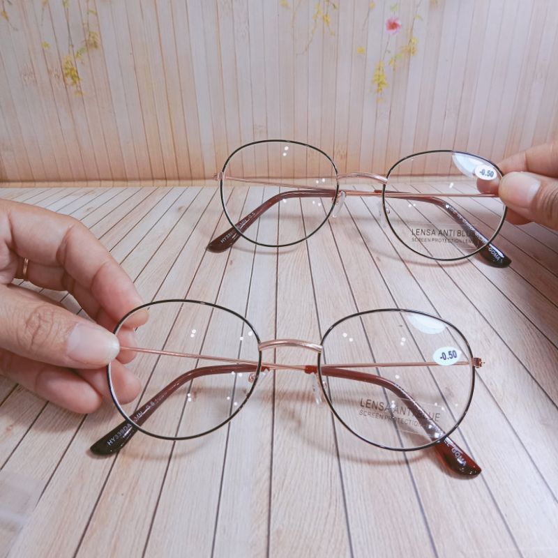 (OMAH KACAMATA) KACAMATA MINUS ANTIBLUERAY 399HY/ KACAMATA MINUS WANITA ukuran minus -0.50 sampai -4